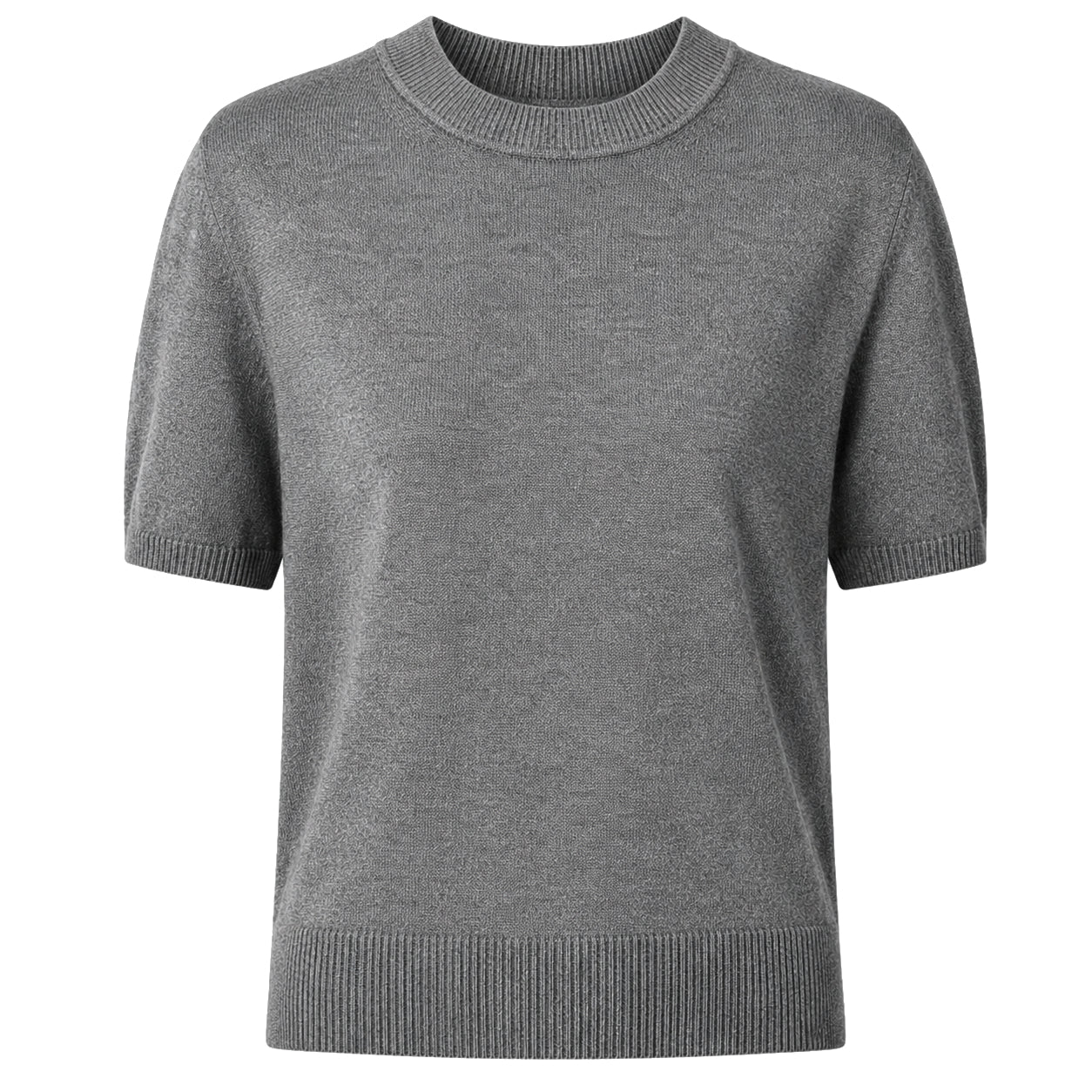 Alpha Studio Woman Crew Neck Cropped Retrò Sweaters Grey
