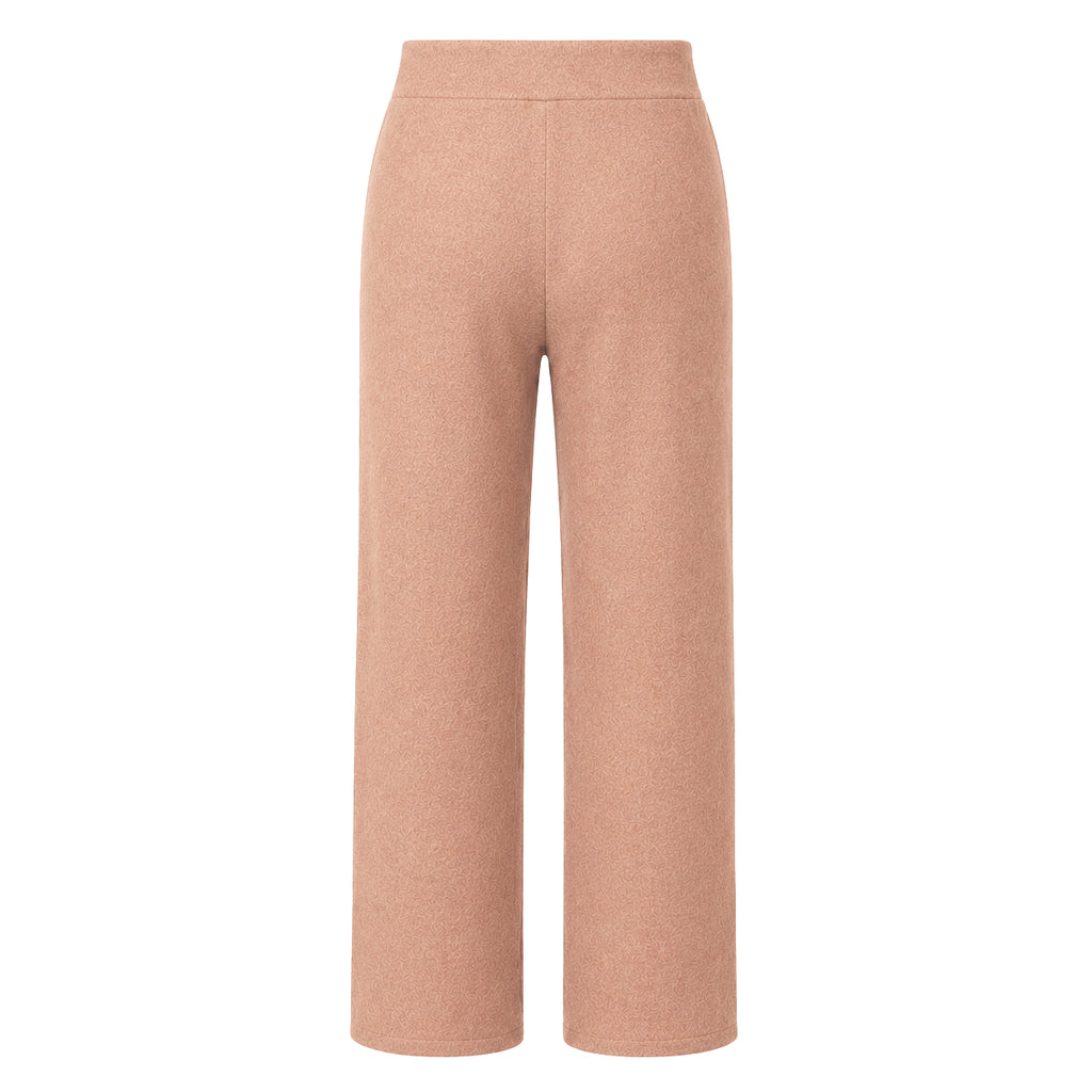Alpha Studio Woman Panta Wide Leg Mix Shapes Trousers Camel