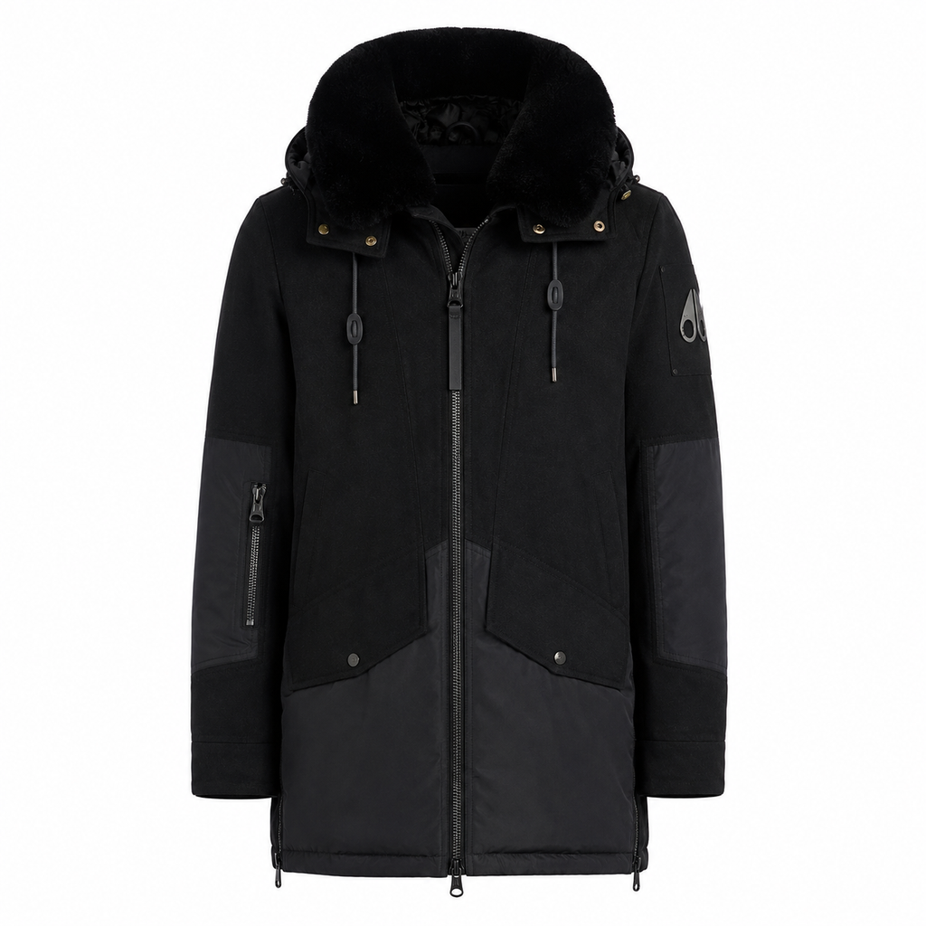 Moose knuckles Man Jacket Long Black