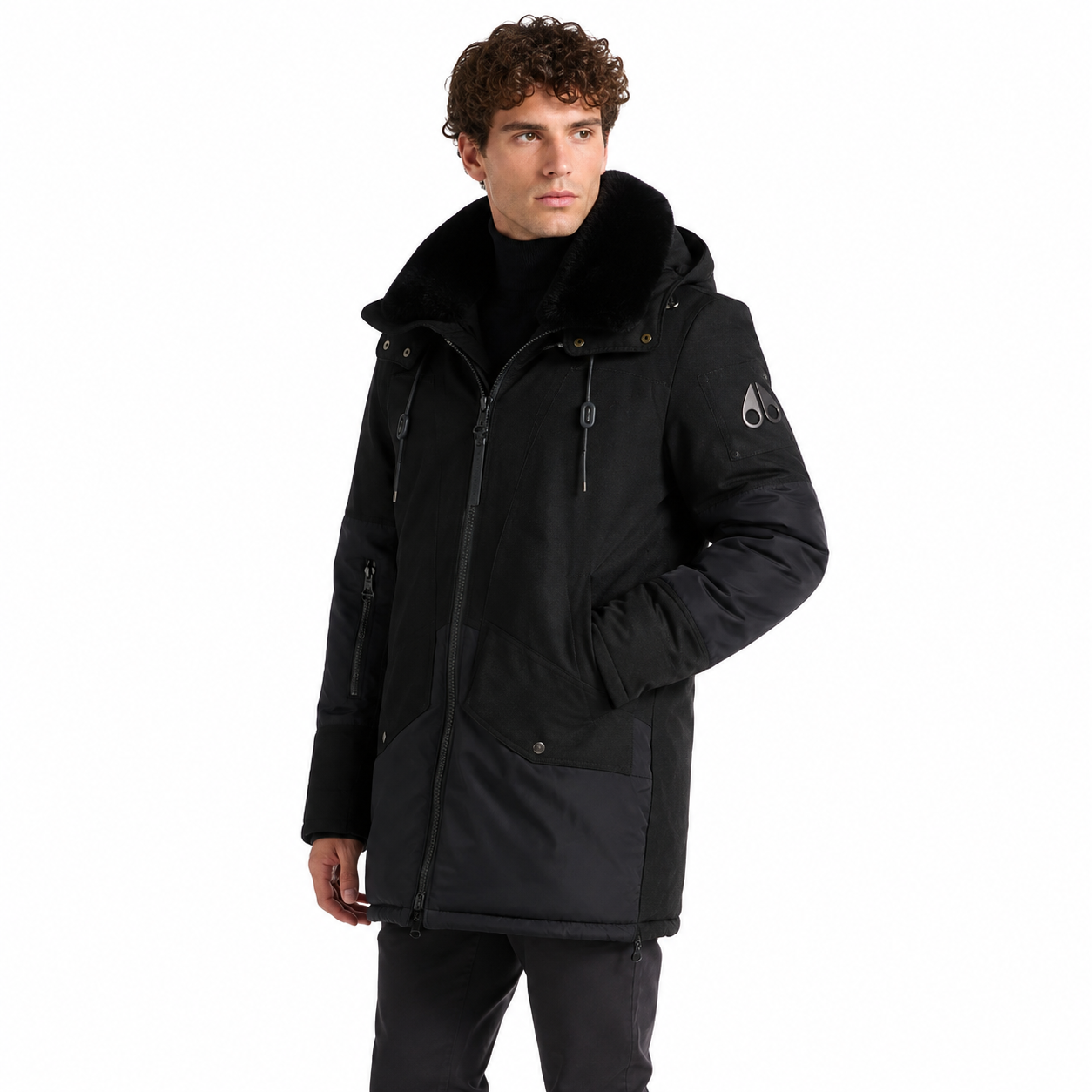 Moose knuckles Man Jacket Long Black
