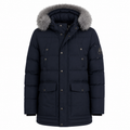 Moose knuckles Man Jacket Long Hooded Black
