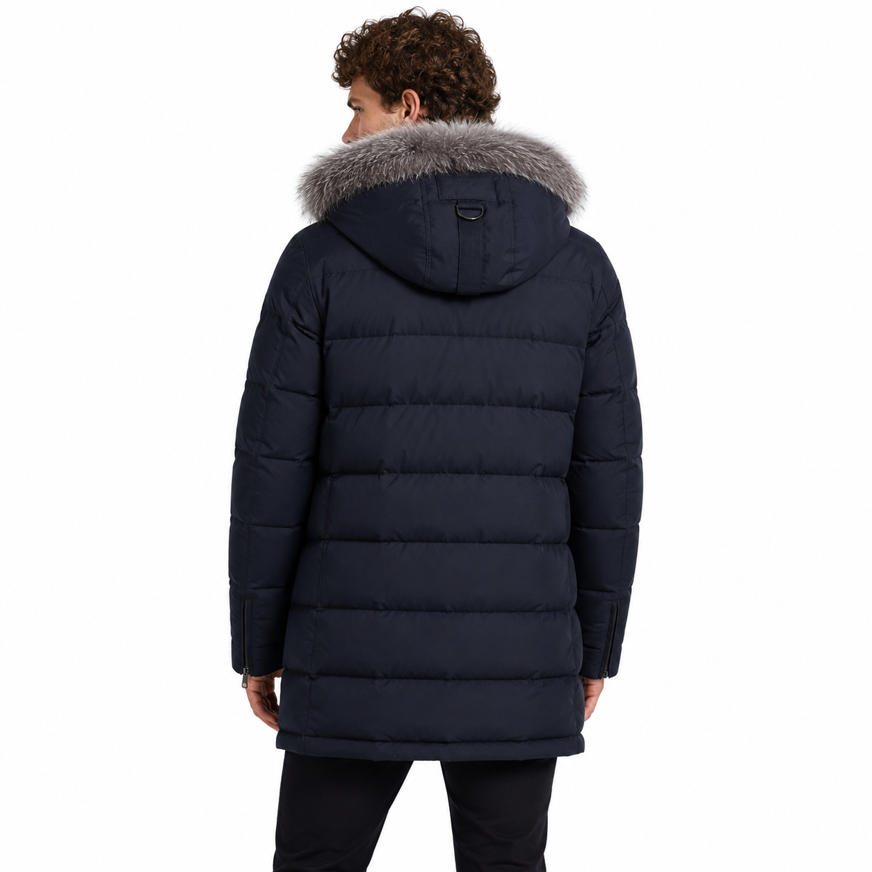 Moose knuckles Man Jacket Long Hooded Black