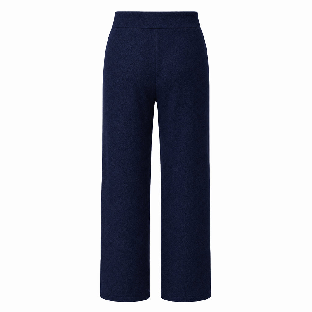 Alpha Studio Woman Panta Wide Leg Mix Shapes Trousers Blue