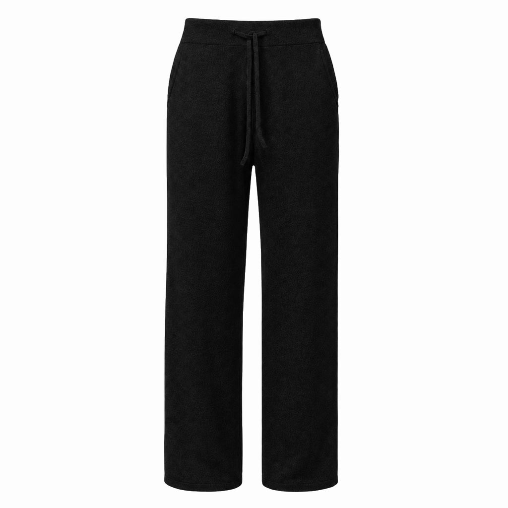 Alpha Studio Woman Panta Wide Leg Mix Shapes Trousers Black