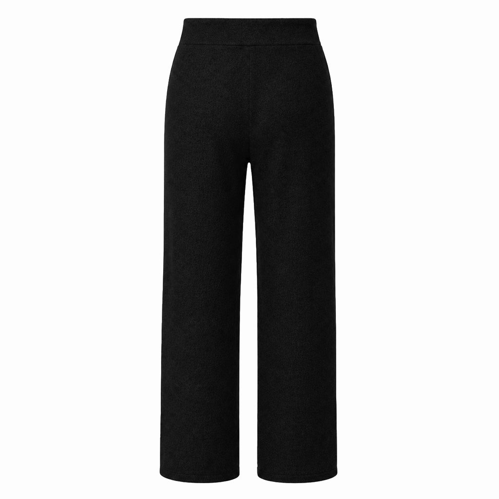 Alpha Studio Woman Panta Wide Leg Mix Shapes Trousers Black