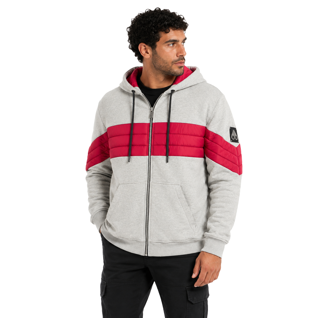 Moose knuckles Man Sweatshirt Trapuntata Grey
