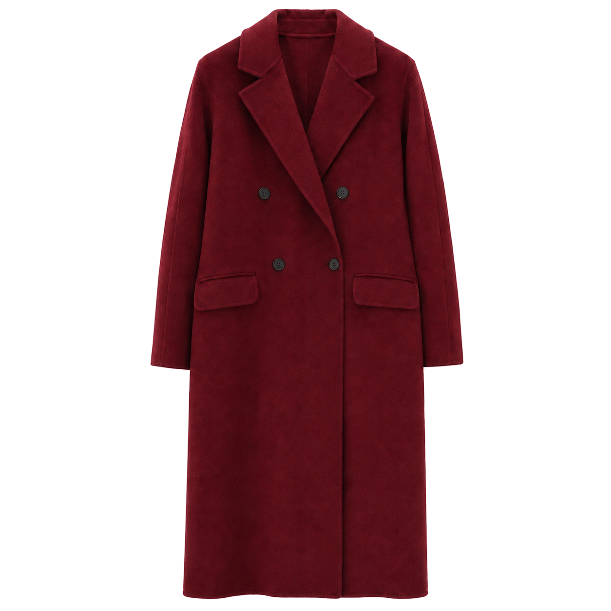 Alpha Studio Woman Coat Double-Breasted Long Wool Red