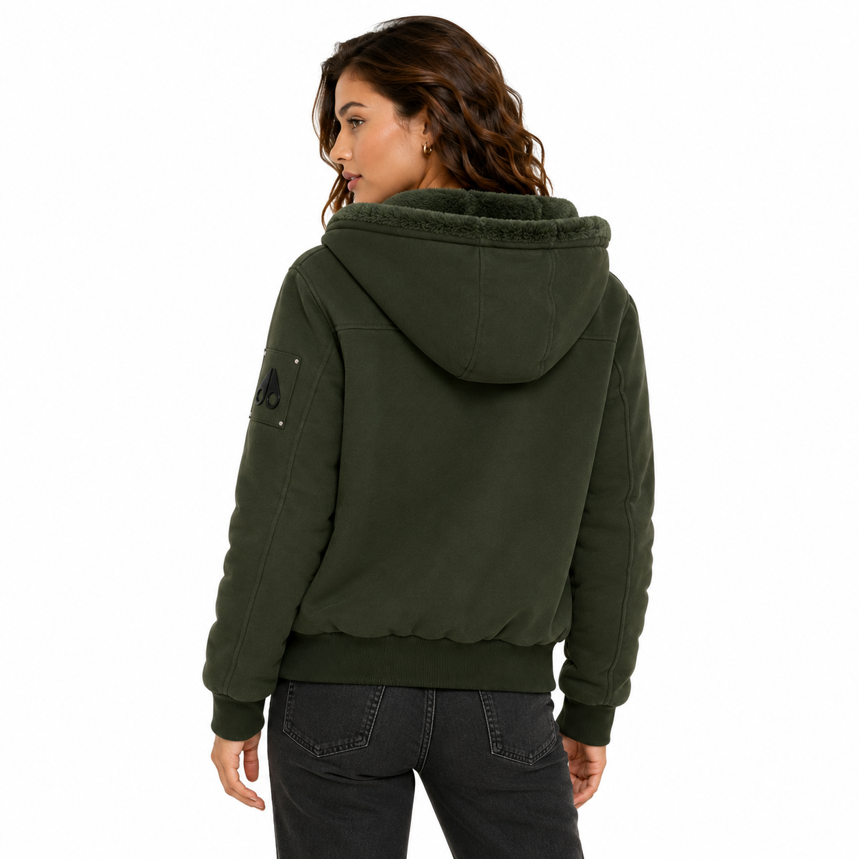 Moose knuckles Woman Sweatshirt Funny Green