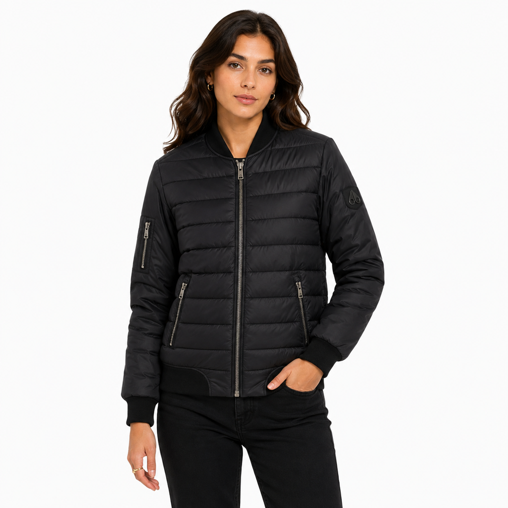 Moose knuckles Woman Down Jacket Quiled Black