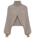 Alpha Studio Woman Turtleneck Coprispalle Coste Beige
