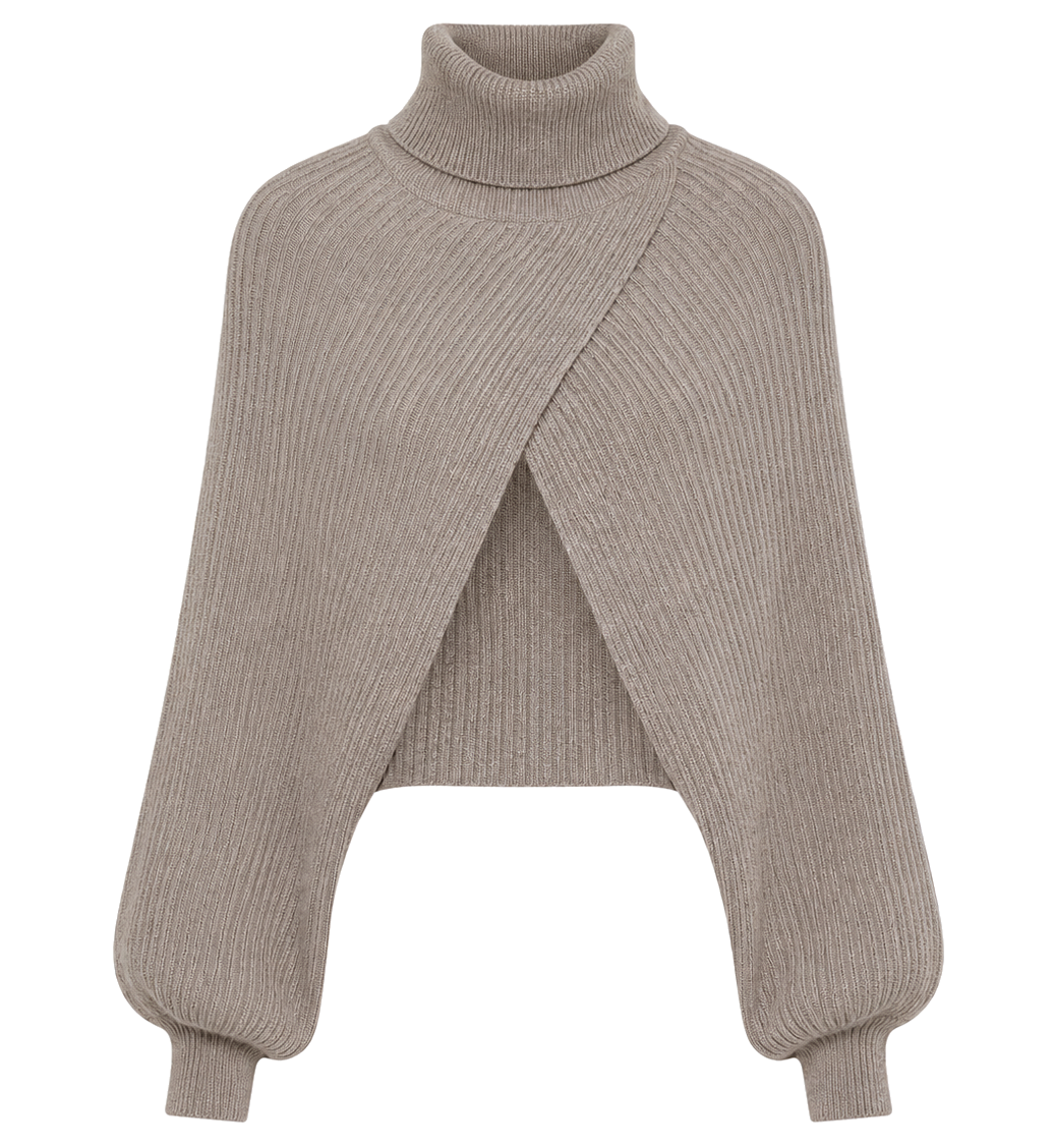 Alpha Studio Woman Turtleneck Coprispalle Coste Beige