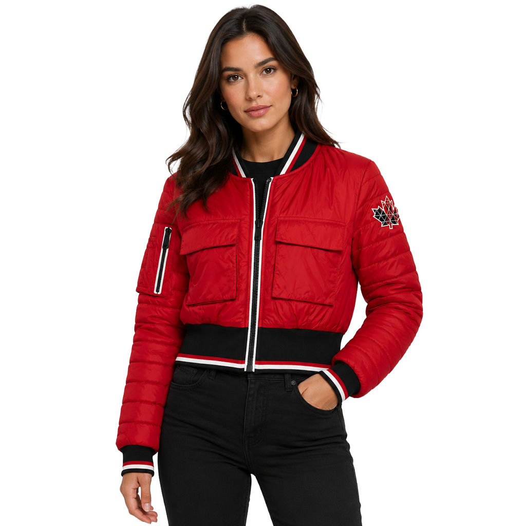 Moose knuckles Woman Down Jacket Cropped LDS Grey