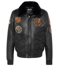 Schott NYC Man Jacket Badge Pilot Black