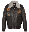 Schott NYC Man Jacket Badge Pilot Brown
