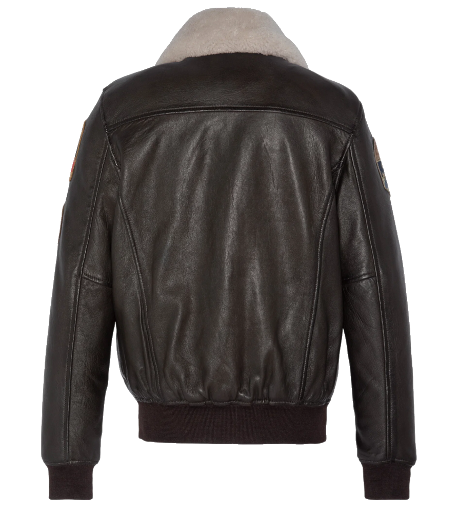 Schott NYC Man Jacket Badge Pilot Brown