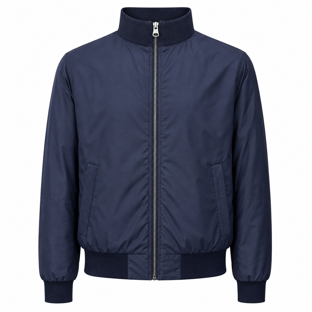Emilio Romanelli Man Bomber Reversible Blue