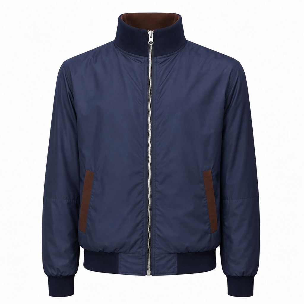 Emilio Romanelli Man Bomber Reversible Brown