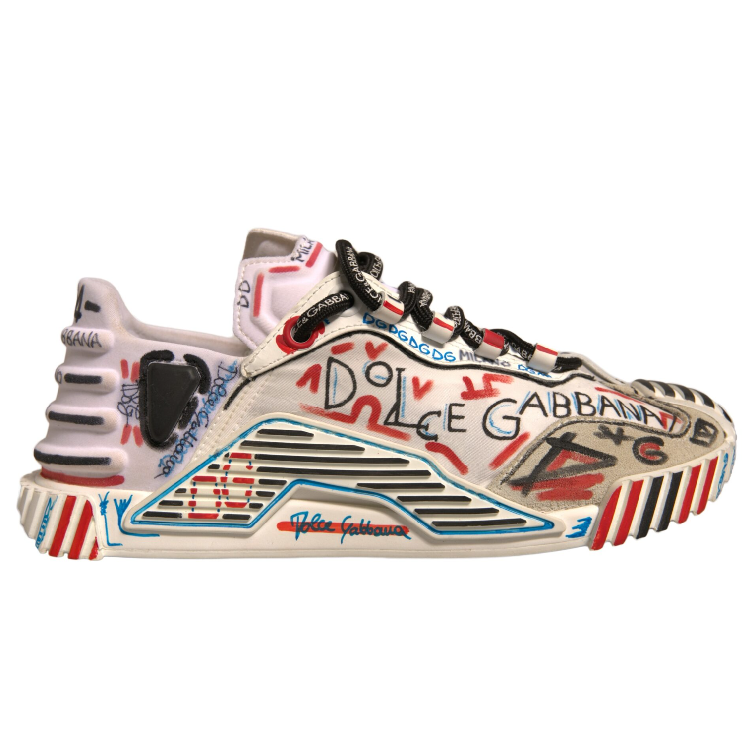 Dolce & Gabbana Woman Sneakers Graffiti Milano White