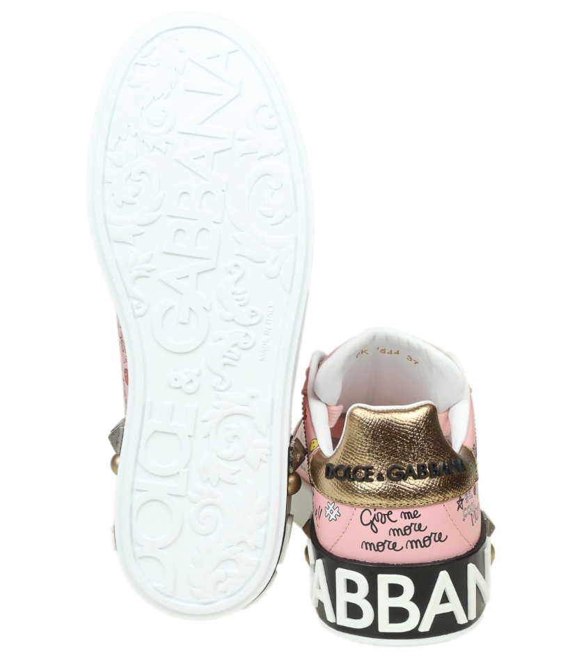 Dolce & Gabbana Woman Sneaker Bassa Graffiti Sneakers Pink