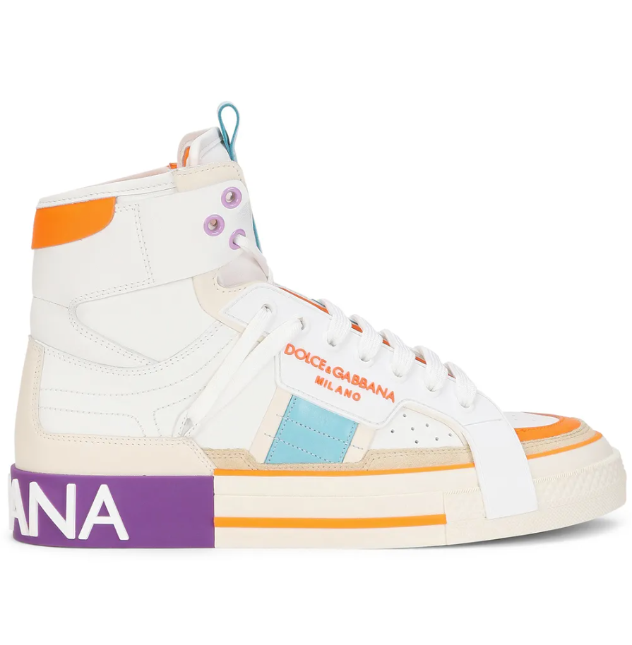 Dolce & Gabbana Woman Sneakers Leather Nappata Multicolor