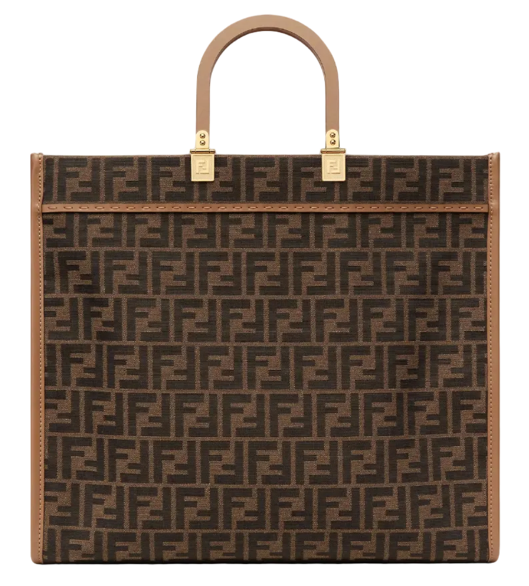 Fendi Woman Fendi Sunshine Large Handbags Brown