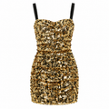 Dolce & Gabbana Woman Dress Paiettes Yellow