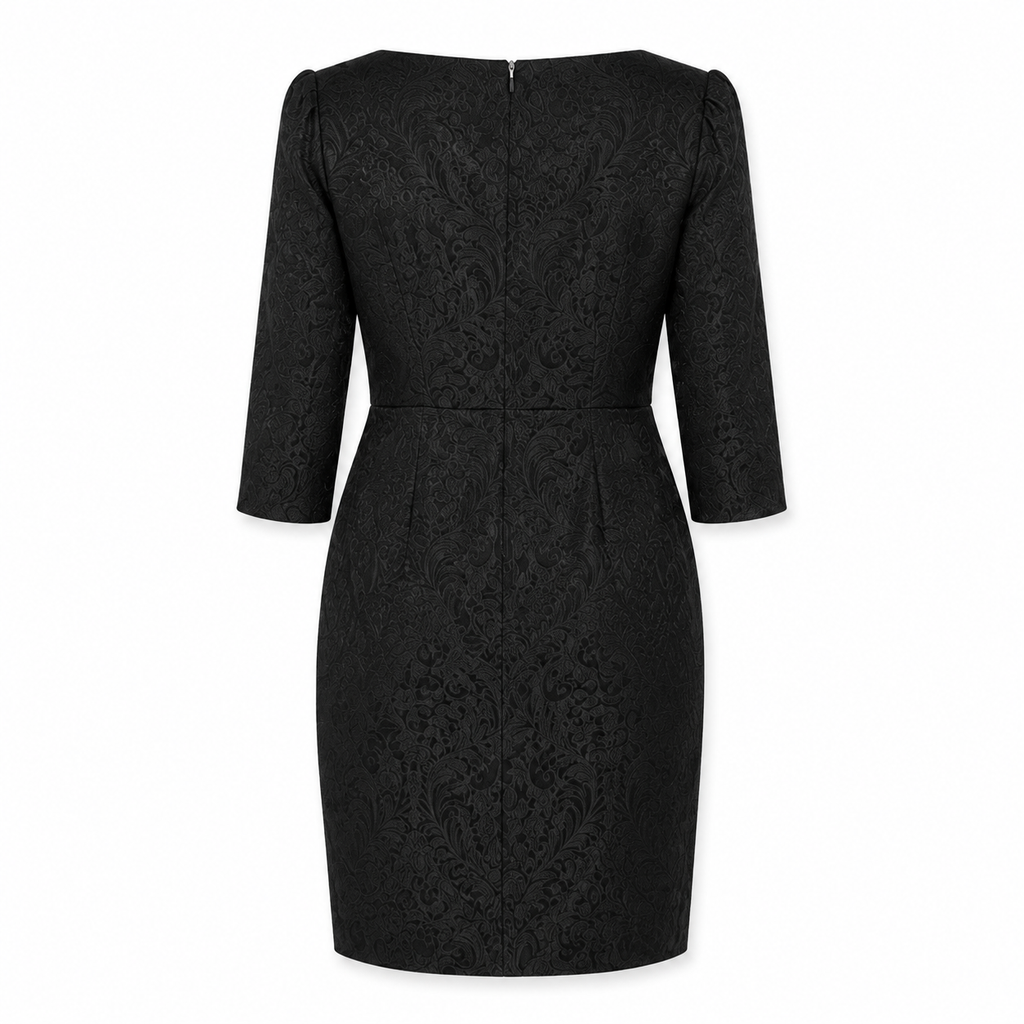 Dolce & Gabbana Woman Dress Sleeve Short Embroidered Black