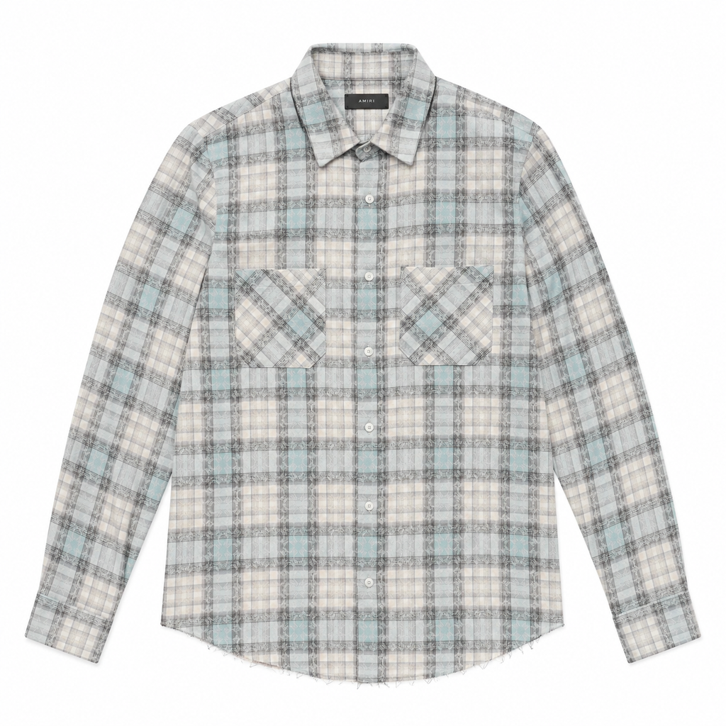 Amiri Man Amstfl Shirts Blue