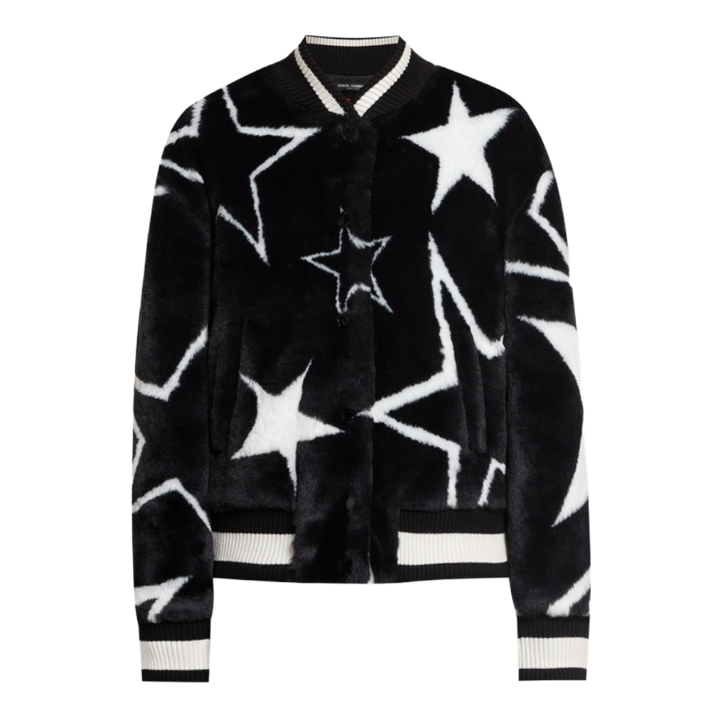 Dolce & Gabbana Woman Bomber Stelle Black