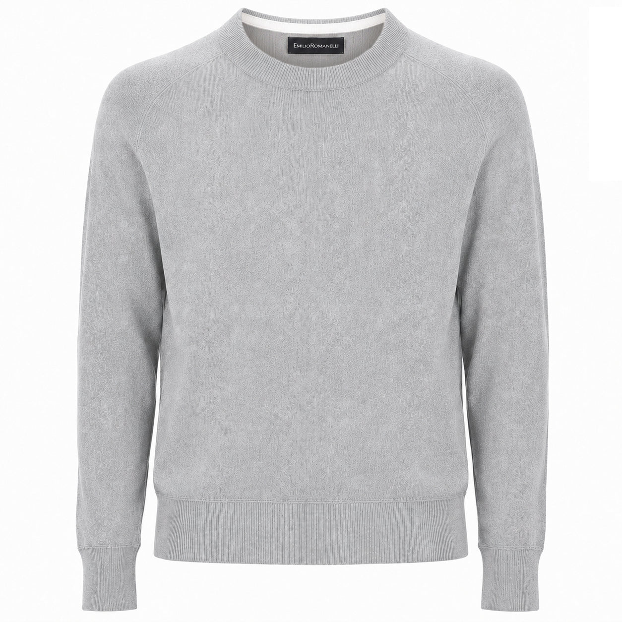 Emilio Romanelli Man Crew Neck Chiaro Sweaters Grey