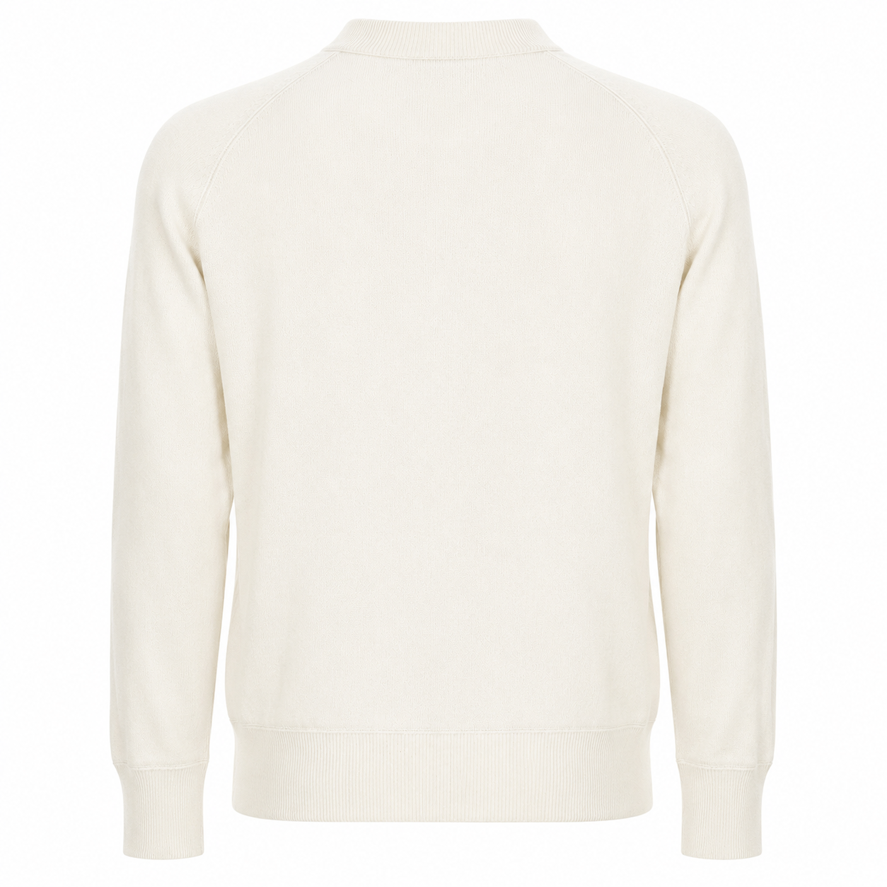 Emilio Romanelli Man Crew Neck Cream Sweaters White