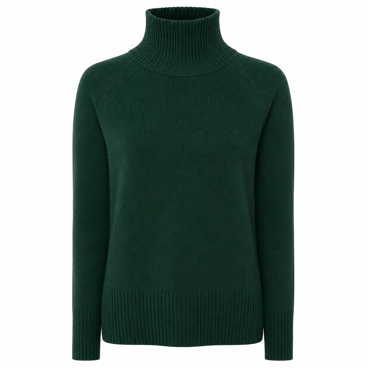 Emilio Romanelli Woman Turtleneck Green Bottiglia Beige