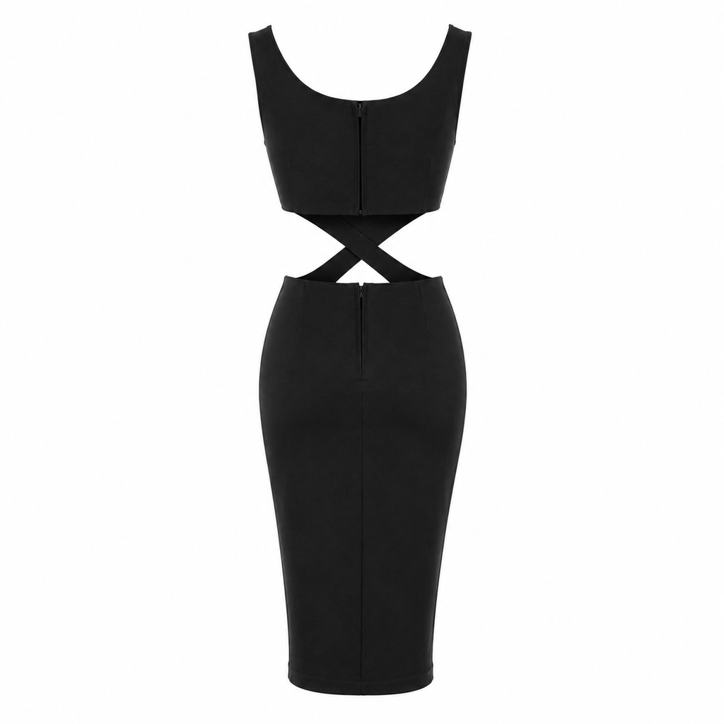Dolce & Gabbana Woman Dress Intrecciato Black