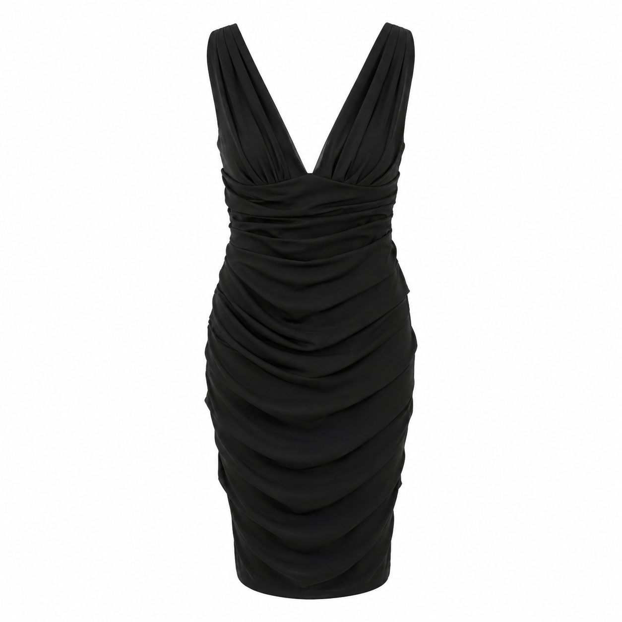 Dolce & Gabbana Woman Dress Drappeggiato Short Black
