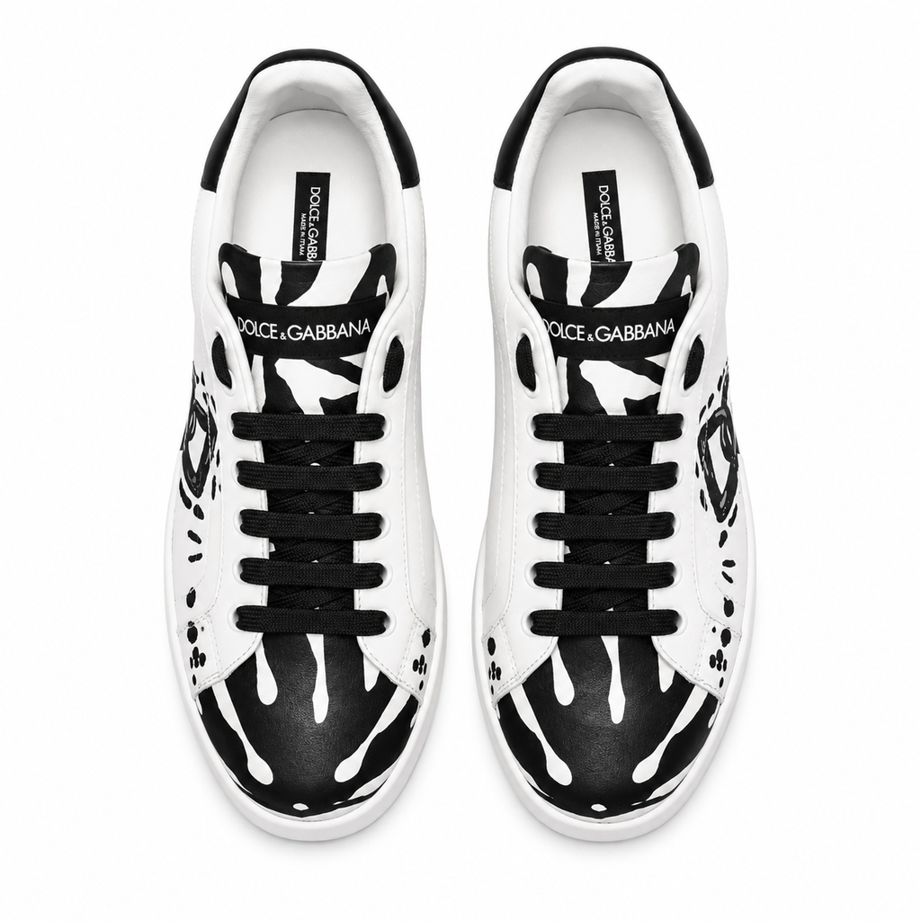Dolce & Gabbana Woman Sneakers Portofino Black White