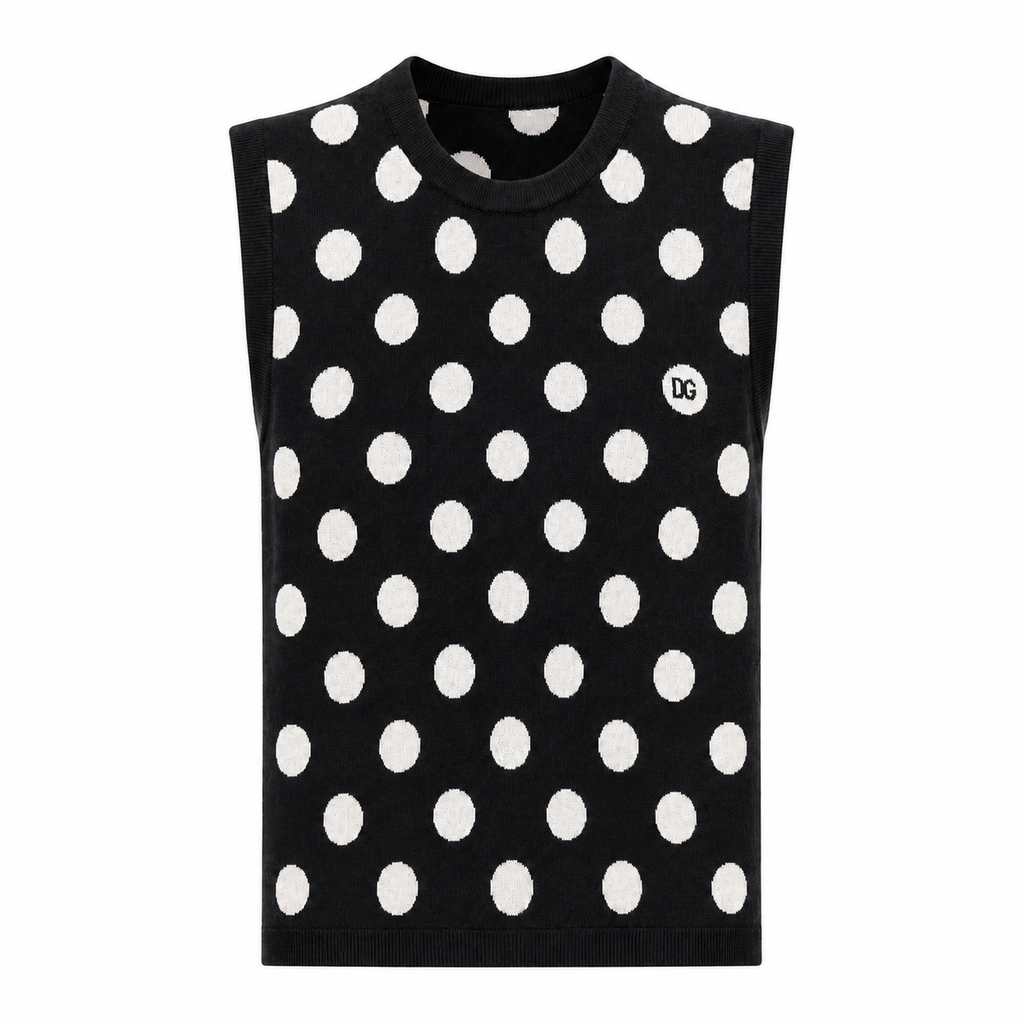 Dolce & Gabbana Woman Top Polka Dot Black