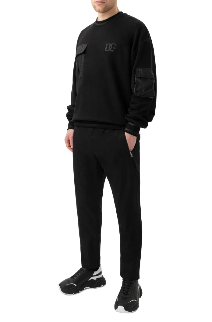 Dolce & Gabbana Man Sweatshirt multi-tasca Black