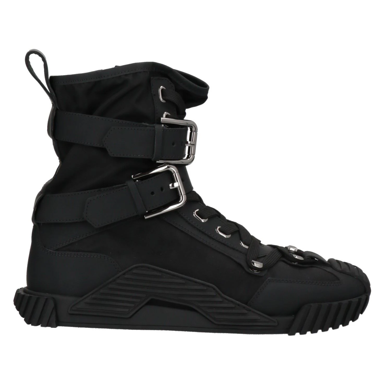 Dolce & Gabbana Man Sneaker Alta Nylon Gomma Sneakers Black