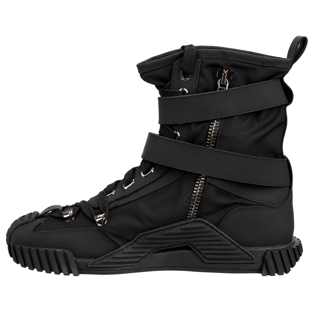 Dolce & Gabbana Man Sneaker Alta Nylon Gomma Sneakers Black