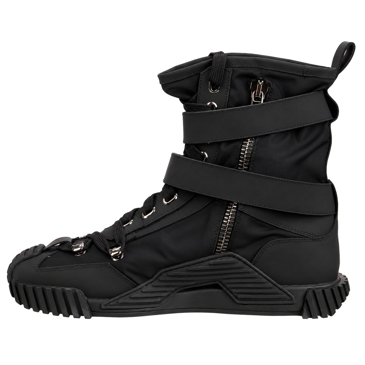 Dolce & Gabbana Man Sneaker Alta Nylon Gomma Sneakers Black