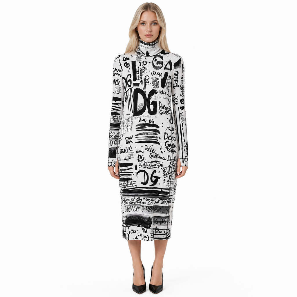 Dolce & Gabbana Woman Dress Parlato Sleeve Long White