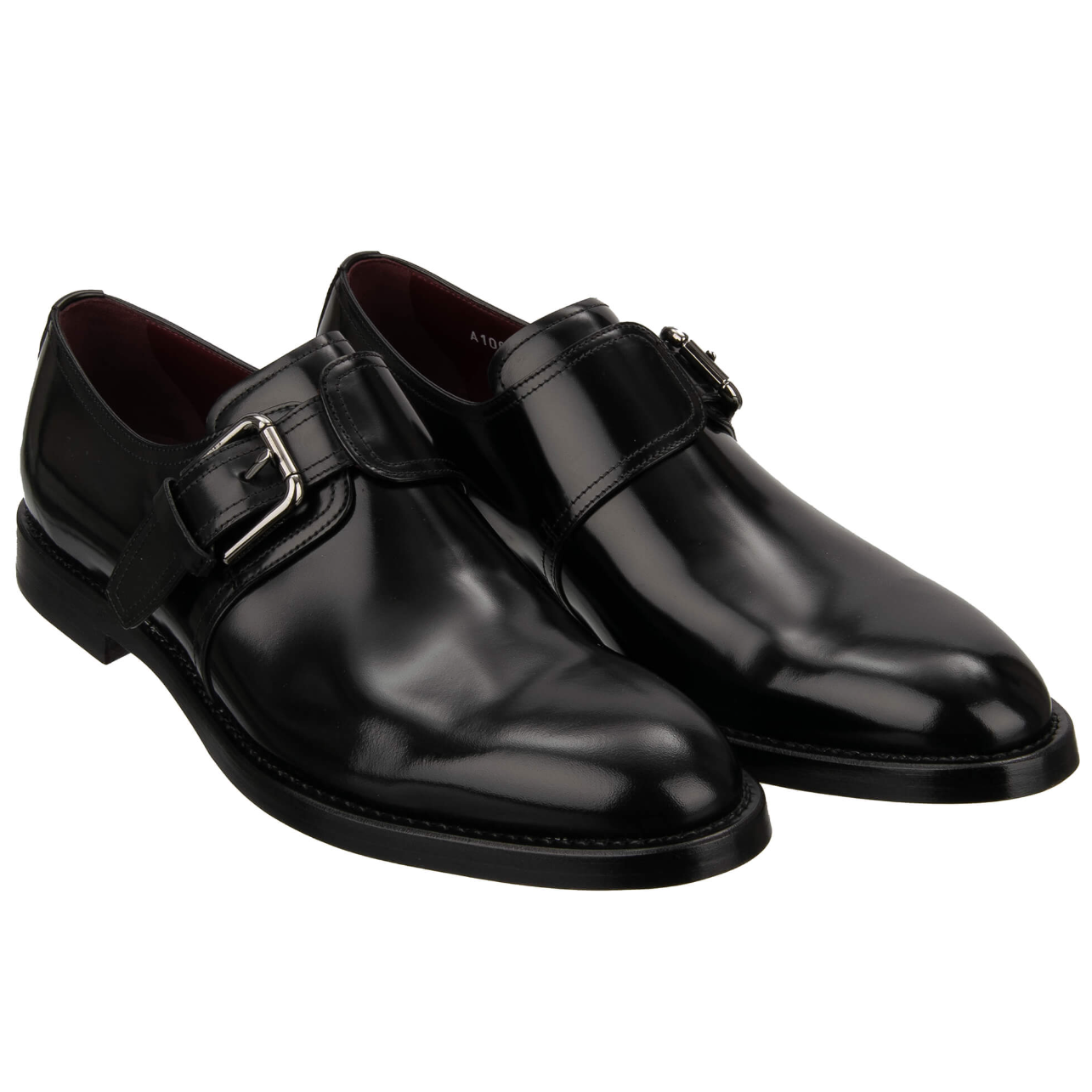 Dolce & Gabbana Man Derby Monkstrap Spazzolato Derby Black