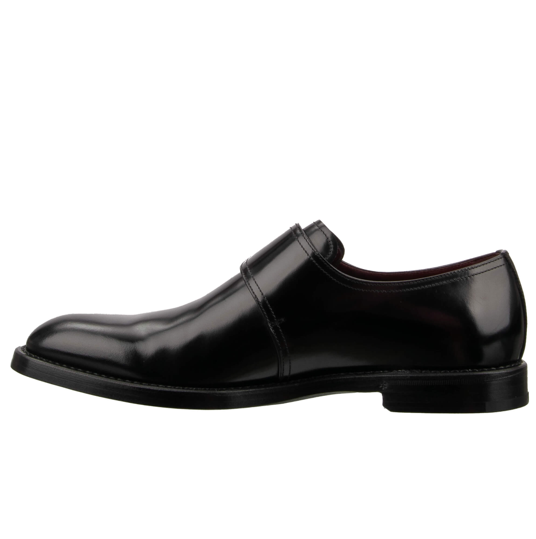 Dolce & Gabbana Man Derby Monkstrap Spazzolato Derby Black