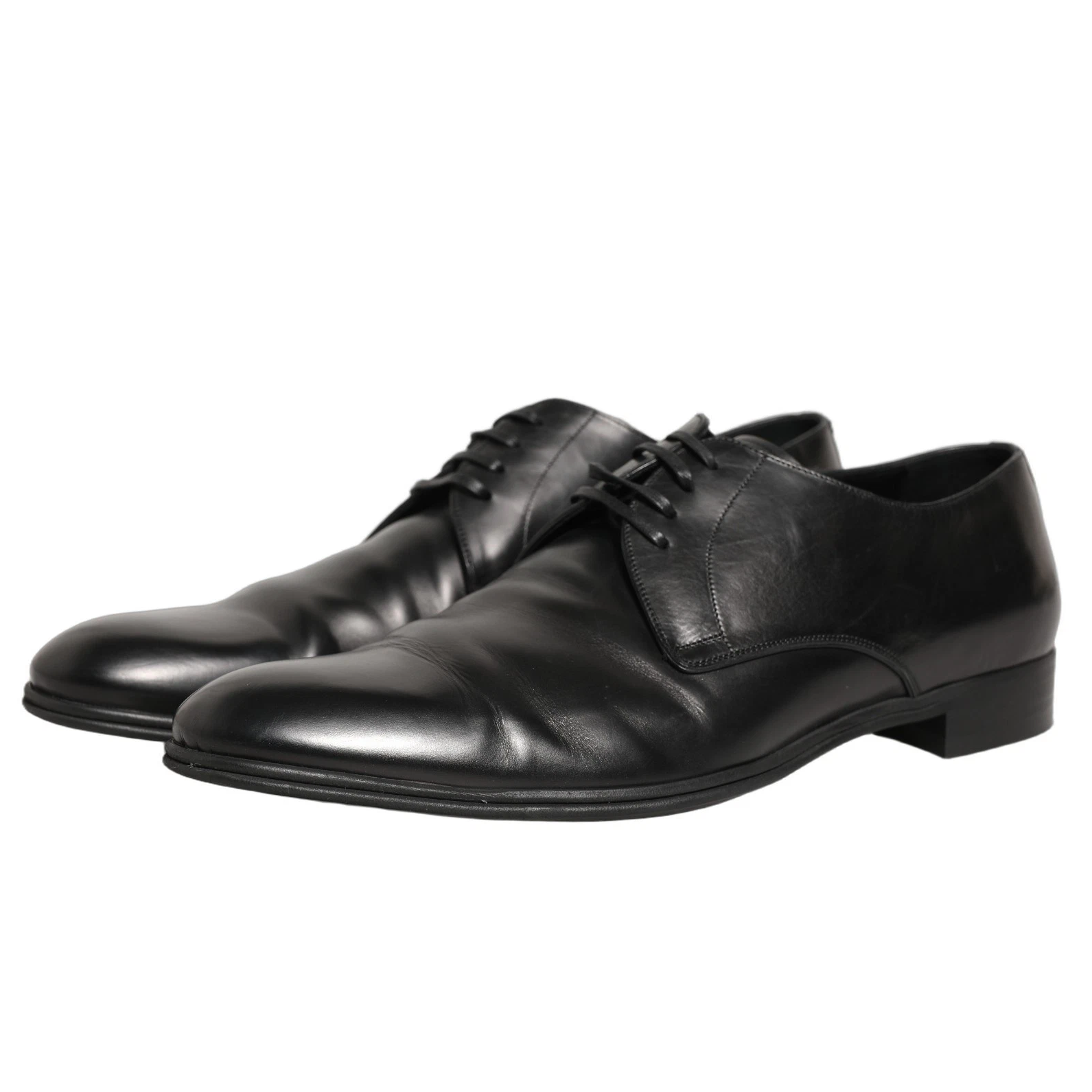 Dolce & Gabbana Man Derby Vitellino Vegetale Glossy Derby Black