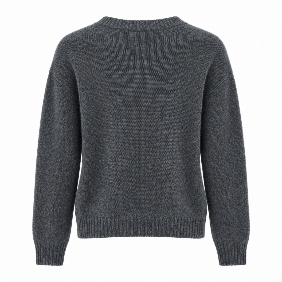 anna molinari Woman Knit Crew Neck Antracite Grey