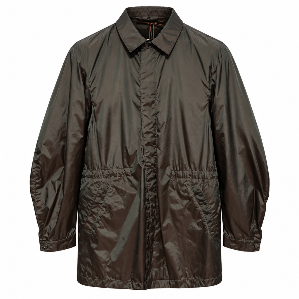 moorer Man Trench Coat Riberto Petrolio Green