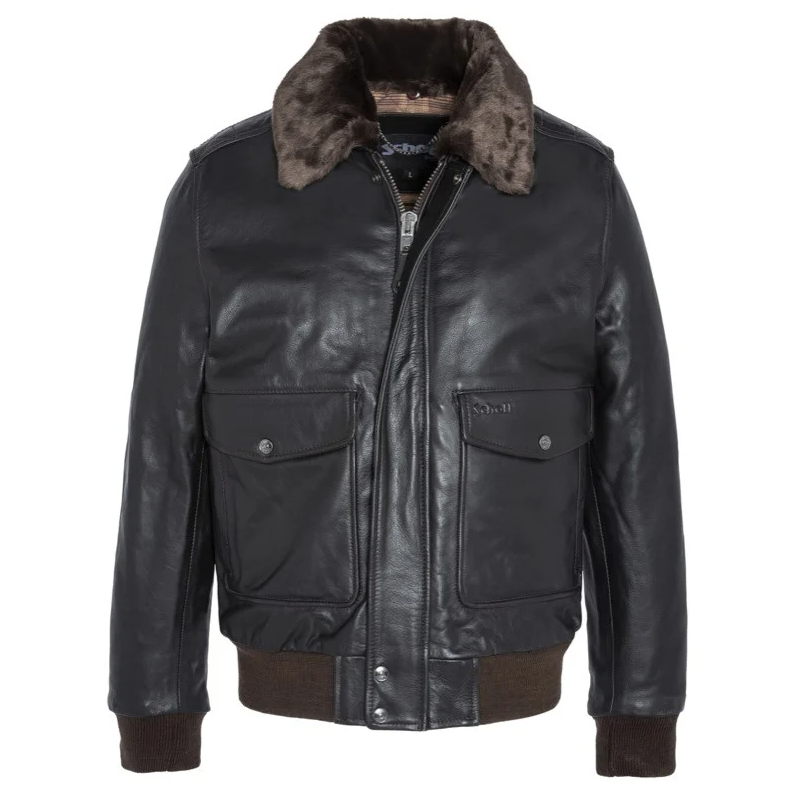 Schott NYC Man VINTAGE FLIGHT Jacket Brown