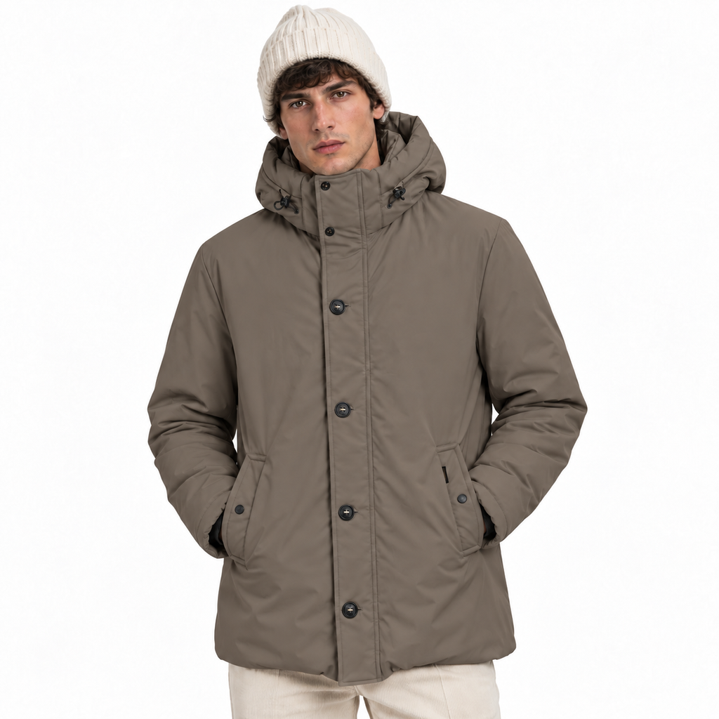 moorer Man Down Jacket Iury Visone Grey