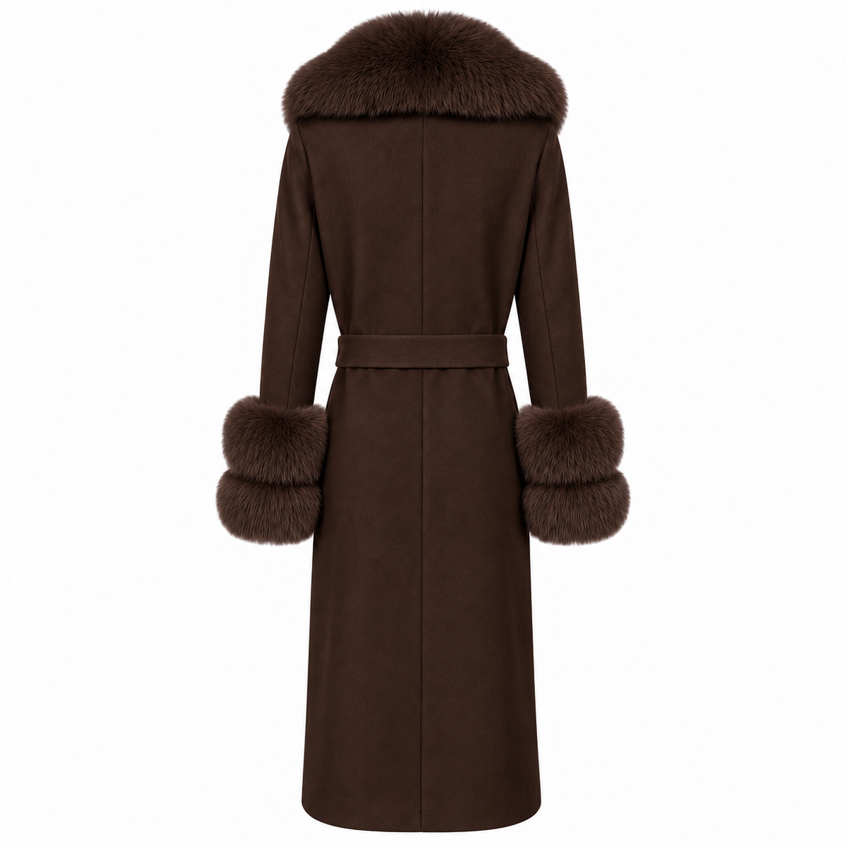 Loro Piana Fabric Woman Coat Pelliccia Brown