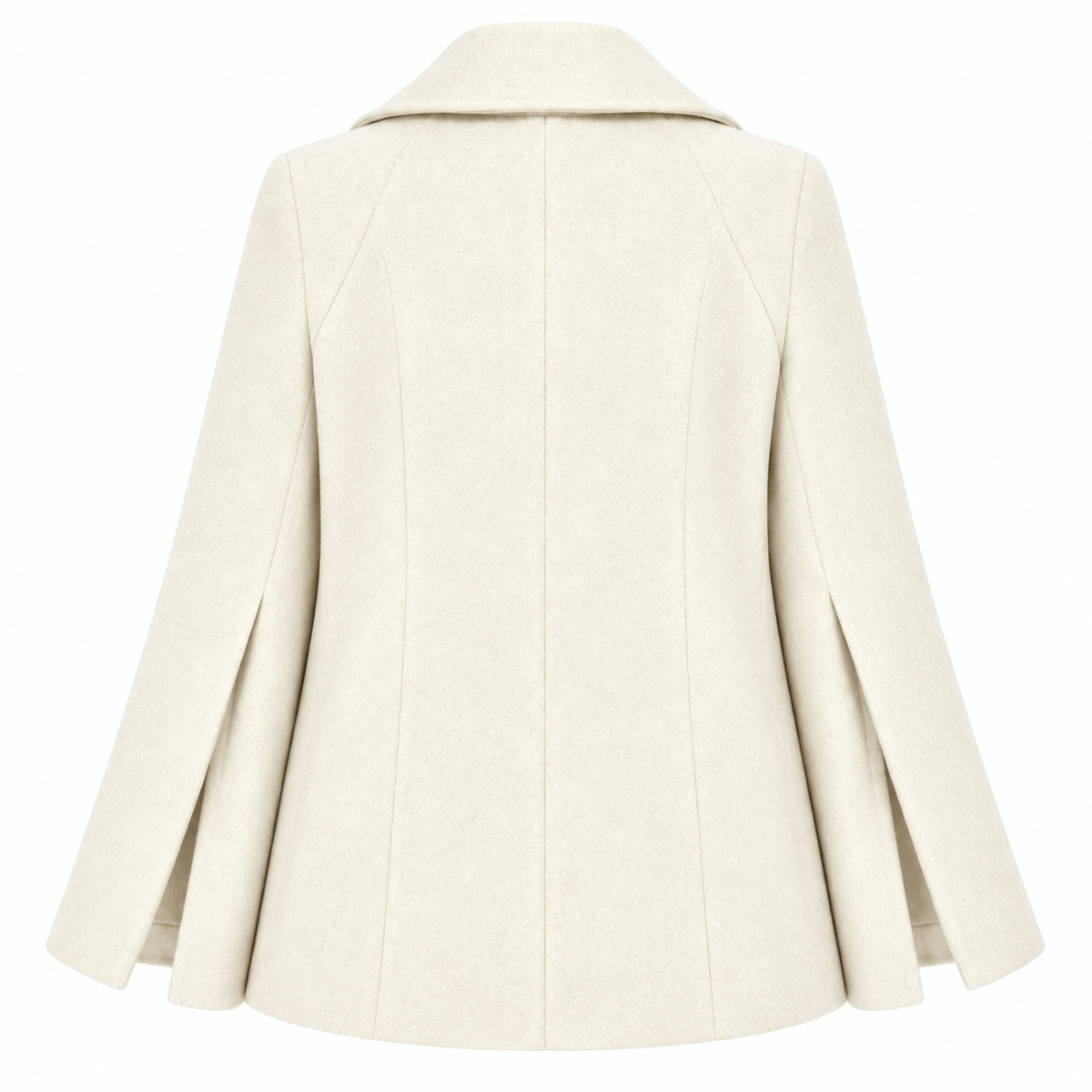 Loro Piana Fabric Woman Peacoat Double-Breasted Kimono Coats White